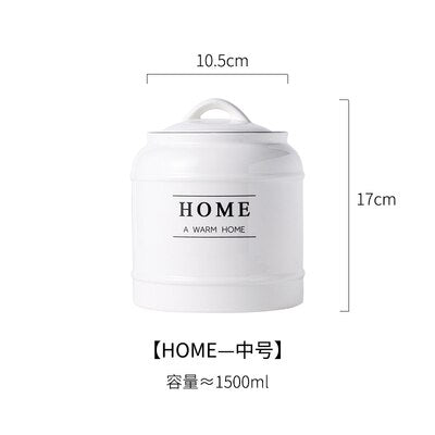 Ceramic Lid Sealed Cans Candy Cans Household Snack Storage Bottle Coffee Beans Tea Cans Kitchen Multigrain Storage Container