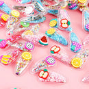 12Pcs Cute Girls Fruit Hairpins Girls Birthday Party Gifts Pinata Filler Carnival Easter Party Kindergarten Back to School Gifts