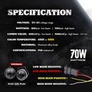 Sinolyn 2.5/3.0 Inch Bi LED Fog Lights 3000K 6000K LED Driving Light Car Universal Fog Projector Lenses Car Accessories Retrofit