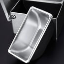 6 Compartment Trays Stainless Steel Detachable Topping Station Plastic Pizza Ingredients Condiment Dispenser Reusable For Home