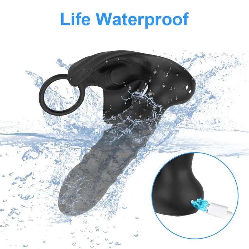 Bluetooth APP Vibrator for Men Thrusting Prostate Massager Gay Anal Vibrator Prostate Stimulator Sex Toy for Couples