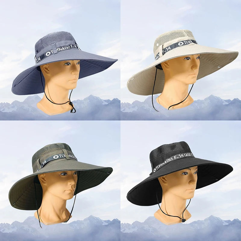 15cm Wide Brim Sun Hat Quick Drying Sunscreen And Shading Agricultural Work Hat Adjustable Protect Neck