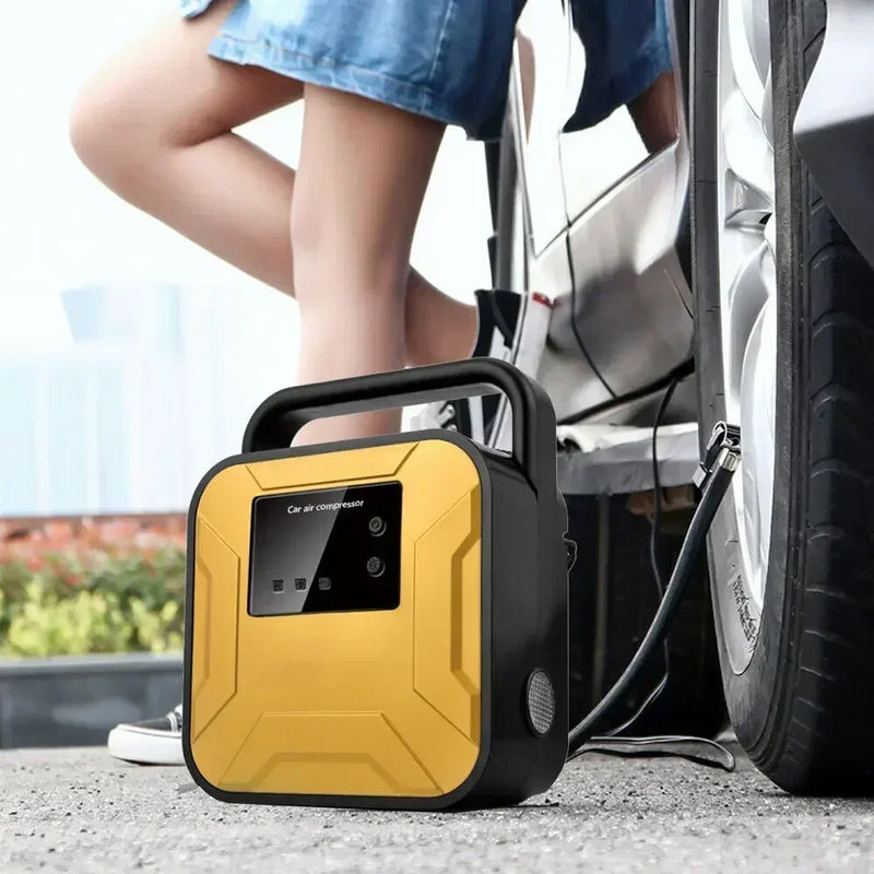 12V Electric Car Tyre Inflator 150PSI Portable Air Compressor Pump Digital Display Tire Inflator Pump With Emergency Lighting