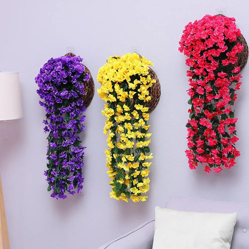 Flower Hanging Violet Artificial Flower Party Decoration Simulation Valentine's Day Wedding Wall Hanging Fake Home Decor