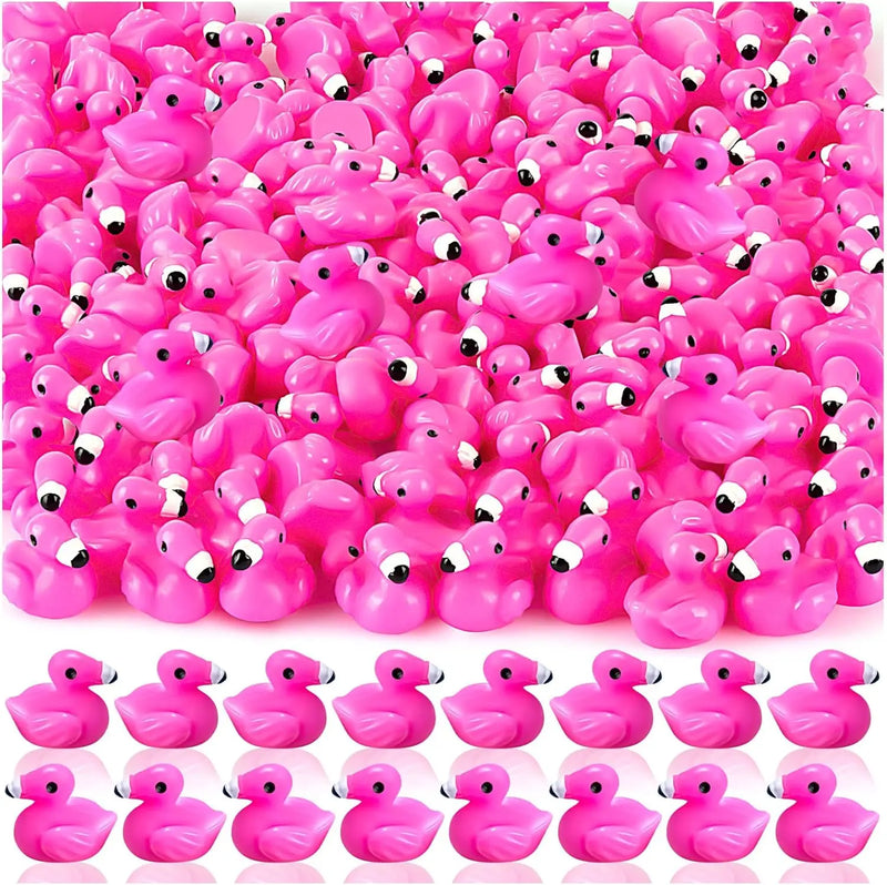 100Pcs Mini Resin Flamingo Ducks Cute Flamingo Figurines Cake Topper Garden Dollhouse Landscape Aquarium Ornaments DIY Crafts