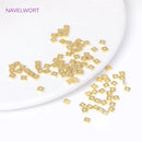 Wholesale 18K Gold Plated Brass Flat Square Spacer Beads Separators For Jewelry Making DIY Bracelets Necklace Beading Supplies