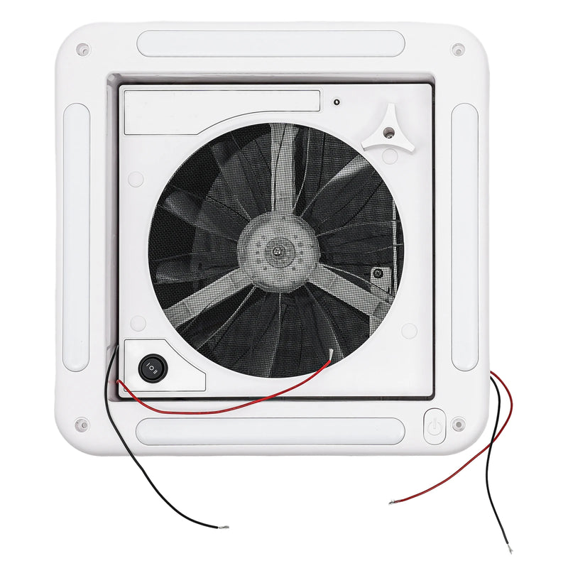 12V Caravan Ventilation Skylight RV Fan Vent Camper Exhaust Fan Shower Roof 280x280mm with LED Light