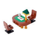 MOC City Building Blocks Accessories Mahjong Machine Plant Sofa Bed Piano Refrigerator Kitchen Toy Brick Florist Bar X009 TV Set