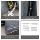 8' X 7' Garden Garage Storage Tent Metal Frame Bike Shed W/ Zipper Doors