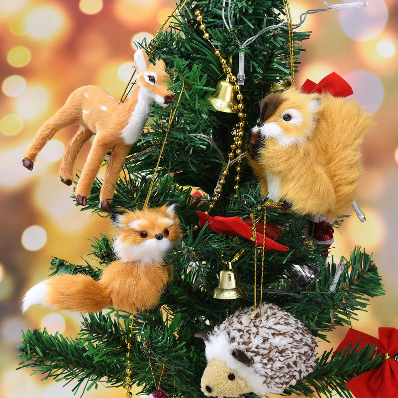 Christmas Tree Decorations Pendant Easy To Hang Faux Fur Sturdy Cute Lovely Light In Weight Simulation Owl