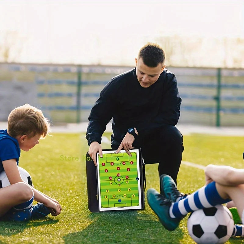 Foldable Magnetic Football Basketball Training Board, Soccer Coaching Clipboard For Match Training, Soccer Accessories