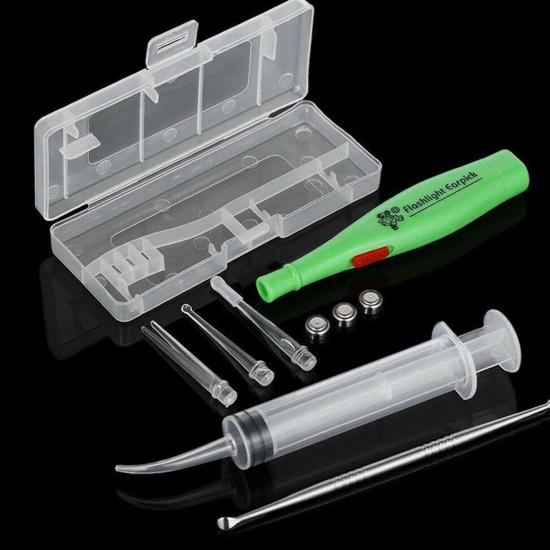 Tonsil Stone Remover Kit w/ LED Light & Box + Irrigation Syringe + Premium Tool