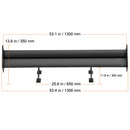 SucceBuy Wing Car Spoiler 53.1 inch Universal Spoiler with Double Deck Car Rear Spoiler Wing, Racing Spoiler BGW/JDM Drift Black