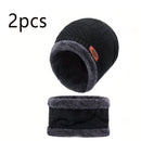 4pcs sets Winter Warm Velvet men Hat Scarf Gloves Set For men and women Girls Outdoor Riding Hat Beanies Neck Protection Scarf C