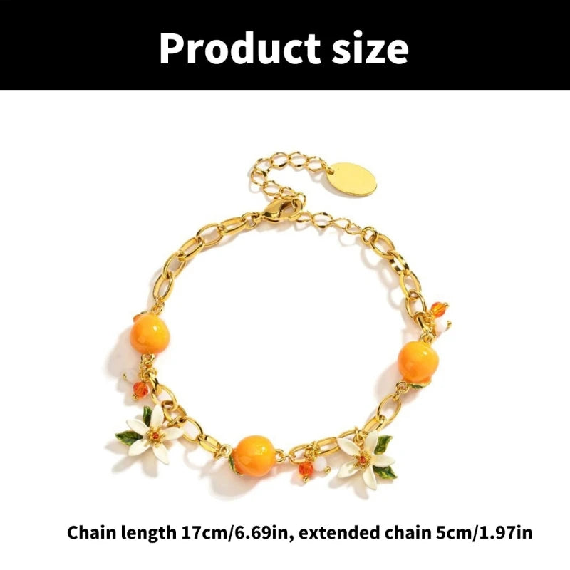 R2LE Trendy Orange Bracelet Jewelry Accessory for Fashionable Individuals Wear