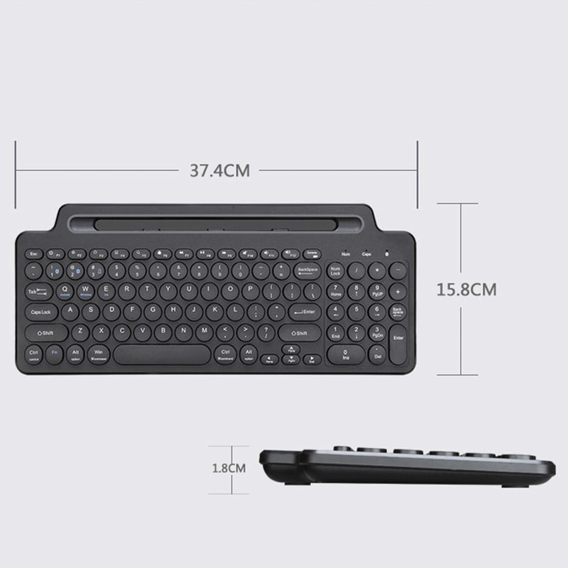 2.4G Wireless Bluetooth Keyboard with Number Touchpad Mouse Phone Card Slot Numeric Keypad for Android IOS Desktop Laptop PC