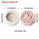 Easter Rabbit Silicone Soap Mold Bunny with Flower Round Silicone Molds Diy Cake Decorative Mousse Baking Tool Festival Gifts