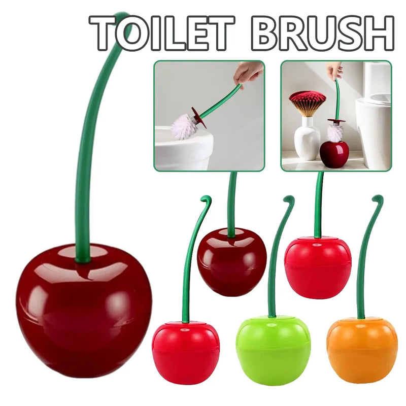 Cherry Shape Toilet Brush With Standing Base Long Handle Toilet Cleaning Brush For WC Bathroom Accessories Cleaning Tools