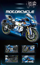 800+Pcs High-tech Classic Motorbike Building Model Blocks City Road Racer Bricks Moto Christmas Gifts Toys for Kid Boys Adult