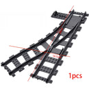 City Train Station Platform Traffic Light Cave Flyover Tracks Straight Curved Rails Building Block Bricks Technican Creative Toy