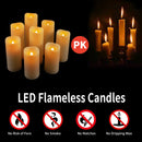 12Pcs Flameless Candles Waterproof Led Candles 4" 5" 6" 7" Candles with 2 Remote Control for Wedding Birthday Christmas Decor