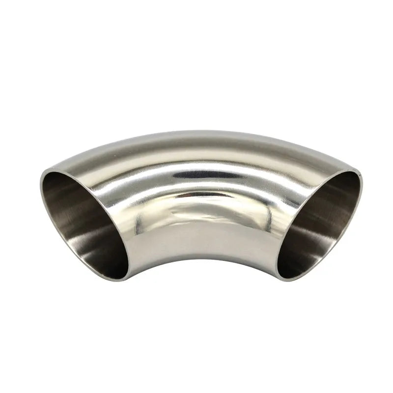 Sanitary elbow 304 stainless steel 90 degree internal and external mirror polishing stamping bright welded pipe fittings elbow