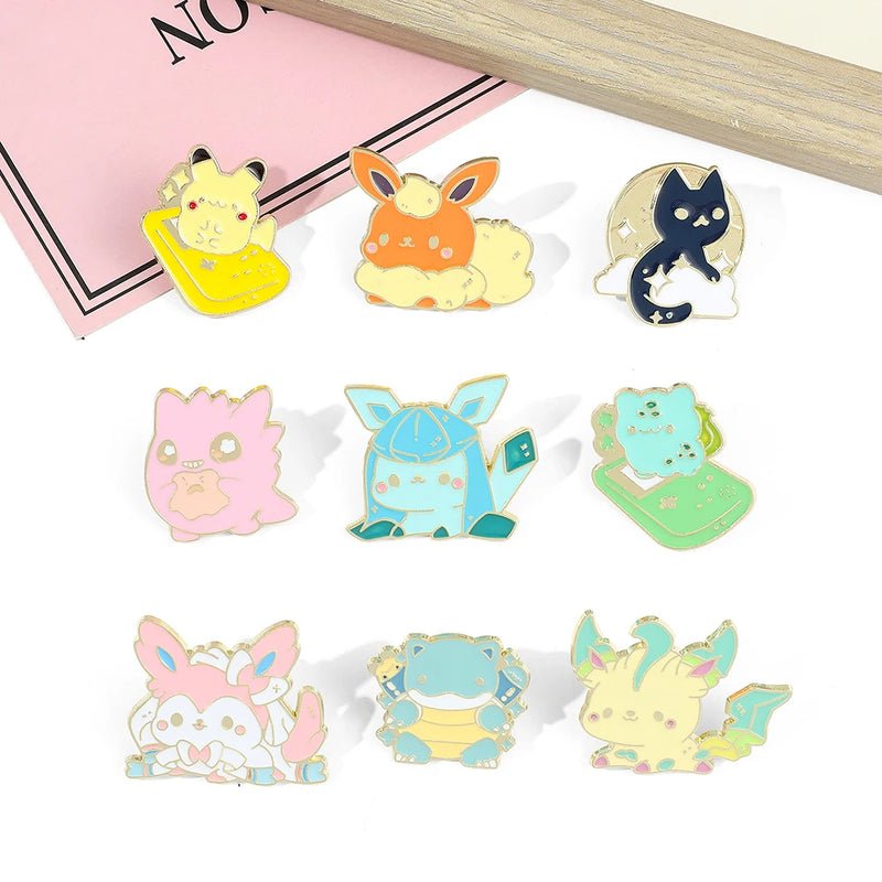 Pokemon Pikachu Brooch Lapel Pins for Backpacks Enamel Pin Brooches for Women Pines Badges Fashion Jewelry Accessories Gifts