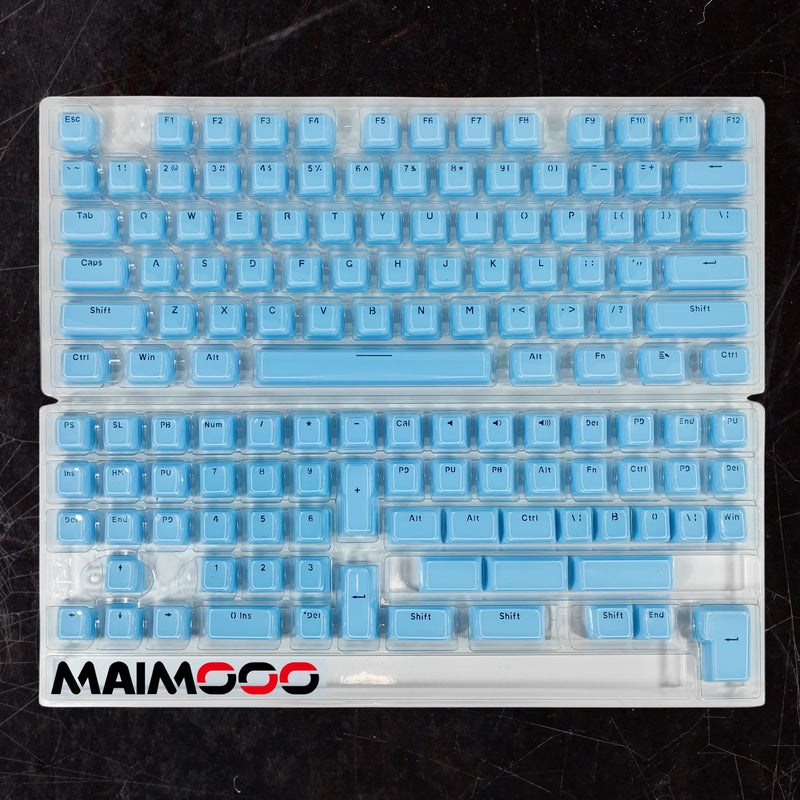 Jelly Keycap Set Translucent White Blue Pc+Abs Keycap For Mechanical Keyboard Characters Translucent Ice Cube Crystal Oem Keycap