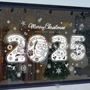 2025 New year Merry Christmas wall Window Stickers Elk Santa Claus Window Clings Decal Christmas Decoration For Home Navidad