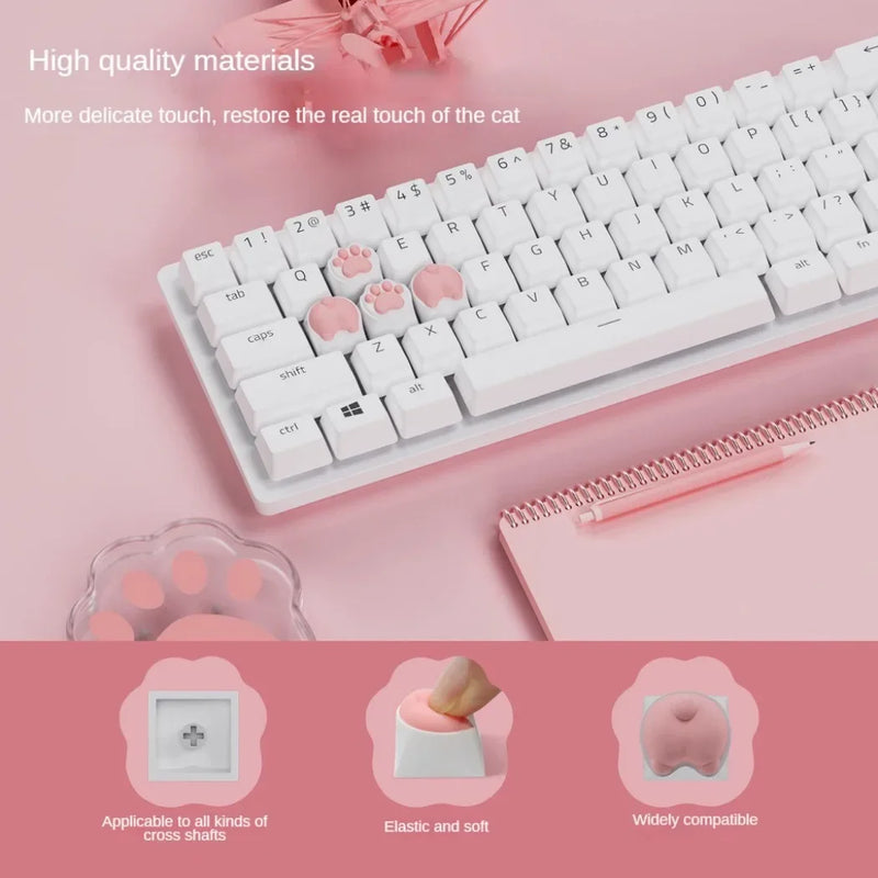 3D Cute Soft Cartoon Keycaps Replace for Cherry MX Gaming Mechanical Keyboard Keycap Keys Anime Custom Key Caps