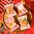 2025 Chinese New Year Snowflake Crispy Packaging 100Pcs 7x10cm Baking Cookie Machine Sealed Candy Bags