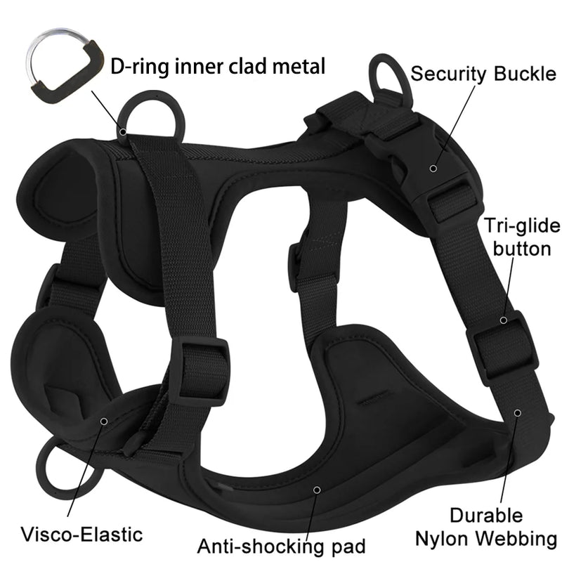 Double Dog Leash PVC Comfortable and breathable Dog Harness and leash set Adjustable Chest Strap Collars-f- Harnesses & Leashes