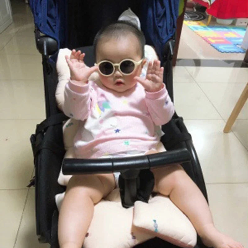 0-4 Years Baby Silical Gel Glasses UV400 Protection TPEE Polarized Strap Baby Girl Flexible Sunglasses with Free Silicone Rope