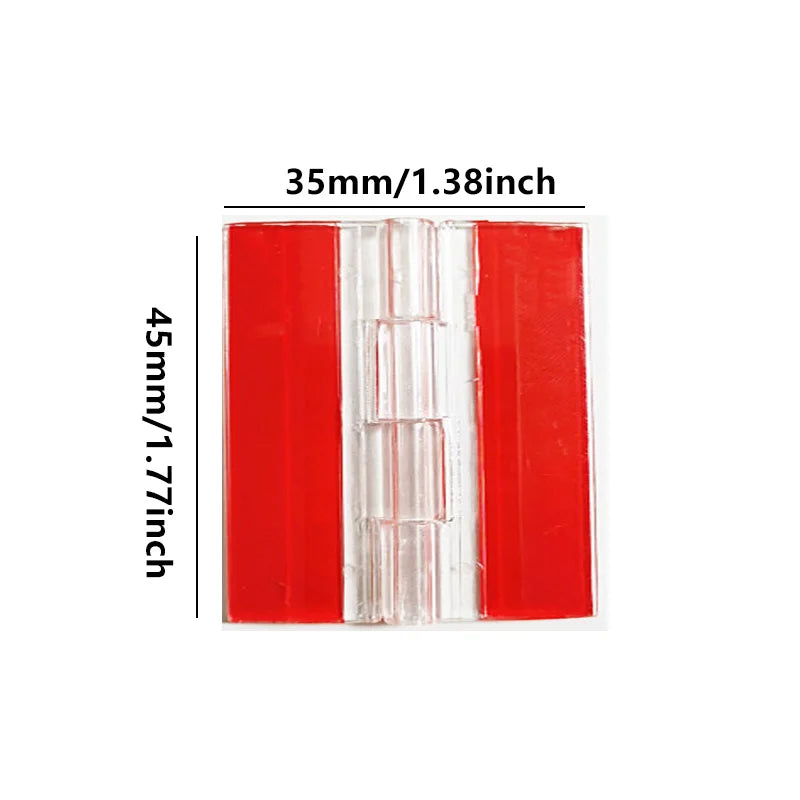 10Pcs/5pcs/set 25X33MM/30X34MM/45X38MM Transparent Plastic Folding Hinges Durable Clear Acrylic Hinge Tools