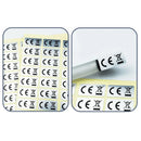 Europe Union Standard CE Trash Bin Label WEEE Recycling Logo Transparent Self-adhesive CE Sticker 200pcs