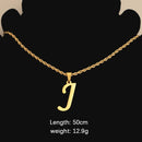 Initial Necklace for Men Women Boys Girls, 18K Gold Plated 26 Letters Pendant Necklace, Personalized Jewelry Father's Day Gifts