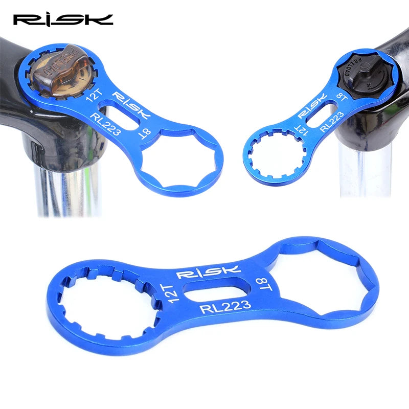 RISK Bicycle Front Fork Removal Tools MTB Road Bike 8T 12T Wrench Suntour XCM XCR XCT RST Front Fork Shock Absorber Repair Tools