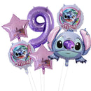 6pcs Disney Lilo & Stitch Party Balloons Stitch 32" Number Balloon set Baby Shower Birthday Party Decorations Kids Toy Gifts