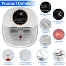 Collapsible Foot Spa Massager Electric Foldable Foot Soaker Tub with Remote Control 24 Heating Levels 6 Massage Rollers Surfing