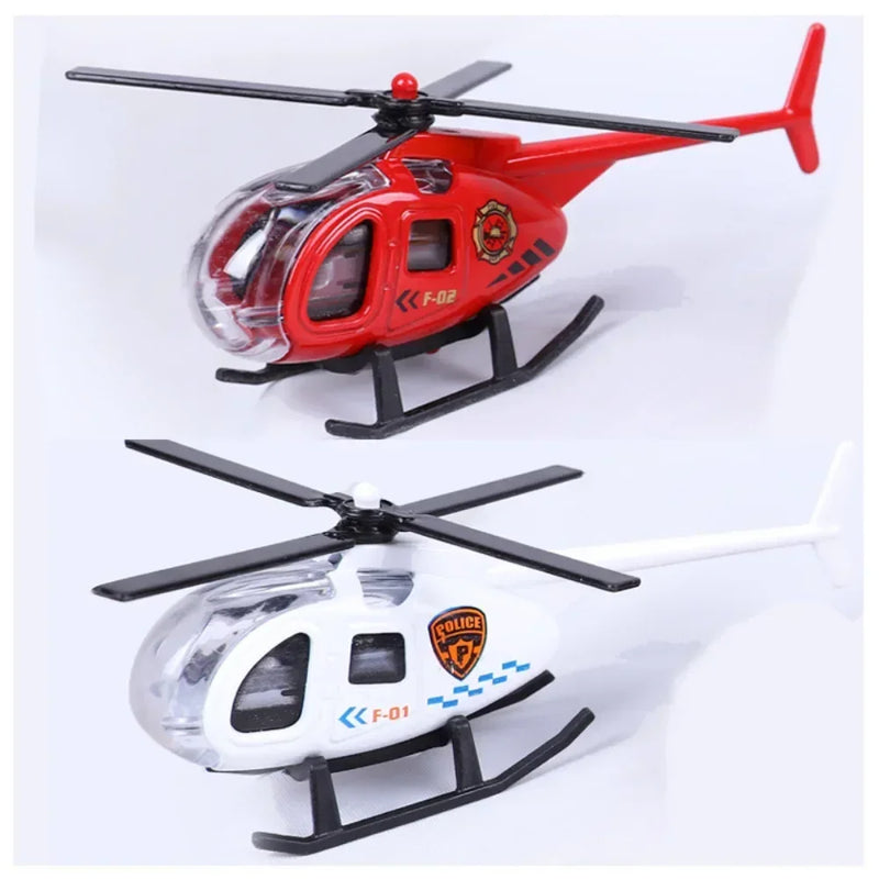 Play Vehicles Aircraft Models Alloy Model Aircraft Children's Toy Military Decoration Boy's Toy Taxi Simulation Helicopter