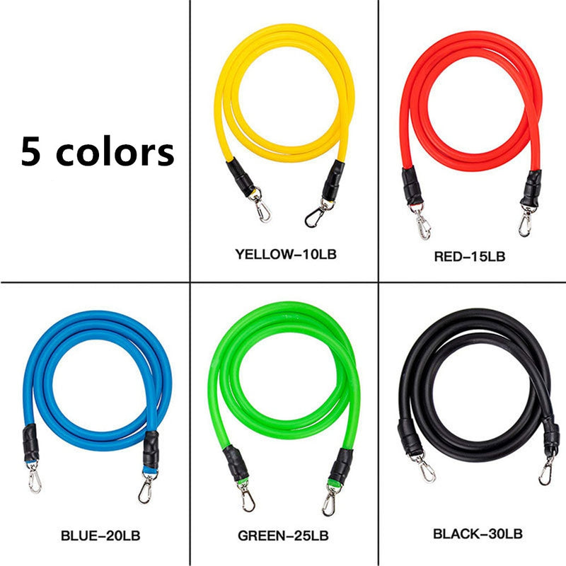 17 Pcs Latex Resistance Bands Crossfit Training Exercise Yoga Tubes gym Pull Rope Rubber Expander Elastic Bands Fitness Bag