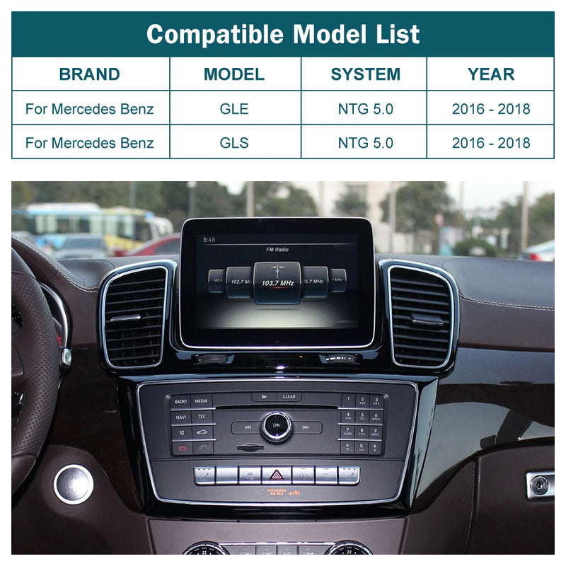 Wireless CarPlay for Mercedes Benz GLE GLS 2016-2018, with Android Auto Mirror Link AirPlay Car Play Functions