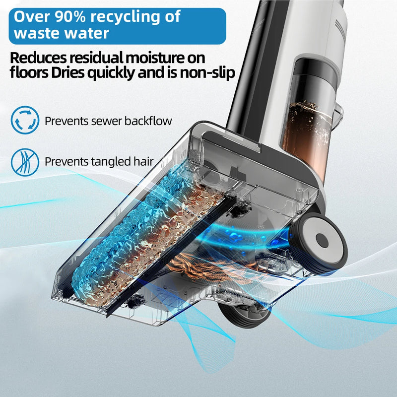 Redkey W12 SE Cordless Wet Dry Vacuum Cleaner Multi-Surface Smart Wireless Vacuum Floor Washer Self-Cleaning Drying for Home