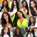 3x1 Middle Part Lace Wig Body Wave Cheap Wigs Full Machine Made Human Hair Wig with Bangs for Women on Clearance Sale Front