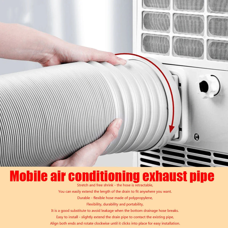 Universal Duct Vent Hose Telescopic Duct Outlet Ventilation Pipe Fittings Duct Vent Hose Accessories for Mobile Air Conditioning