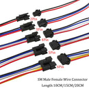 5Pair/10Pcs SM JST LED Connector Cable 2/3/4/5/6 Pin Plug Socket Male Female Wire Connector For RGB RGBW LED Strip Light Adapter