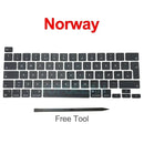 New Laptop A2338 Keycap Keys key Cap Keyboard Russian RU US UK French Spain Germany Italy For Macbook Pro Retina 13" M1 M2