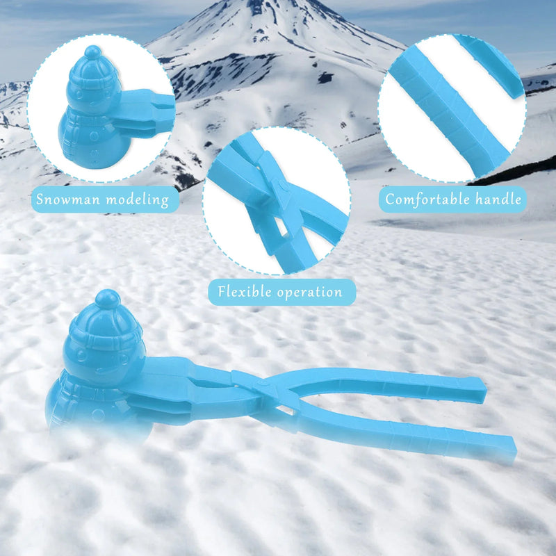 4PCS Snowball Clip Snow Grasping Clamps Tool Multi-shape Cartoon Snowballs  Grabber Snow Ball Maker Sports Toys for Kids