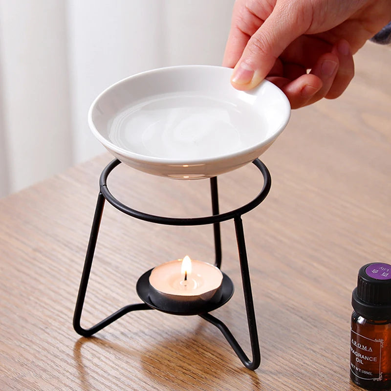 1Pc Aromatherapy Stove Essential Oil Burner Tealight Holder Candle Pie Burner Aroma Diffuser Decor Spa Meditation Home Ornament