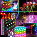 LED Lights String Smart WIFI Bluetooth APP Controls Magic Christmas Holiday Party Decorative Lamp Outdoors Waterproof